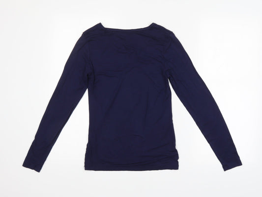 Womens UK Size 14 Preworn Blue Basic T-Shirt