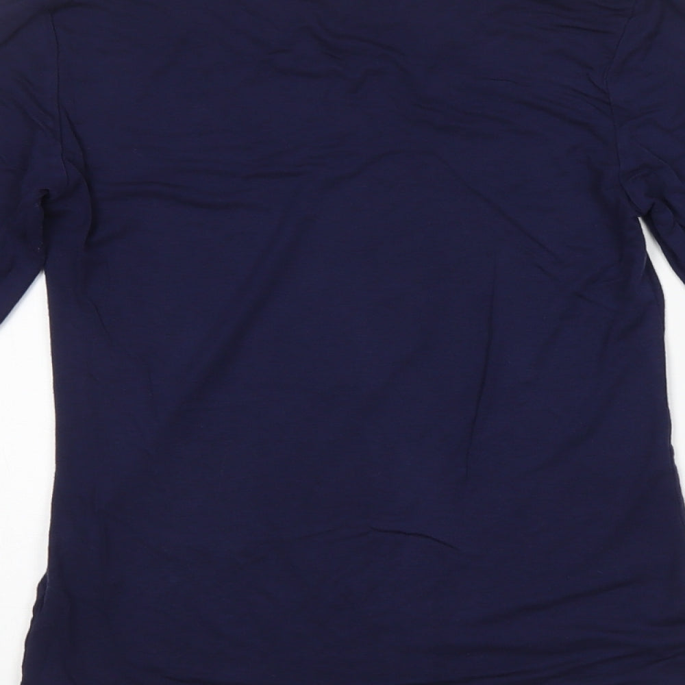 Womens UK Size 14 Preworn Blue Basic T-Shirt