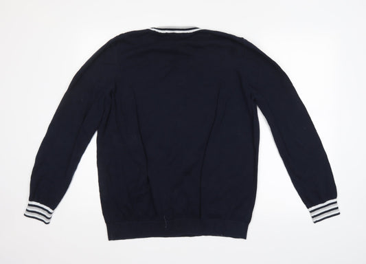 George Mens Blue Pullover Jumper