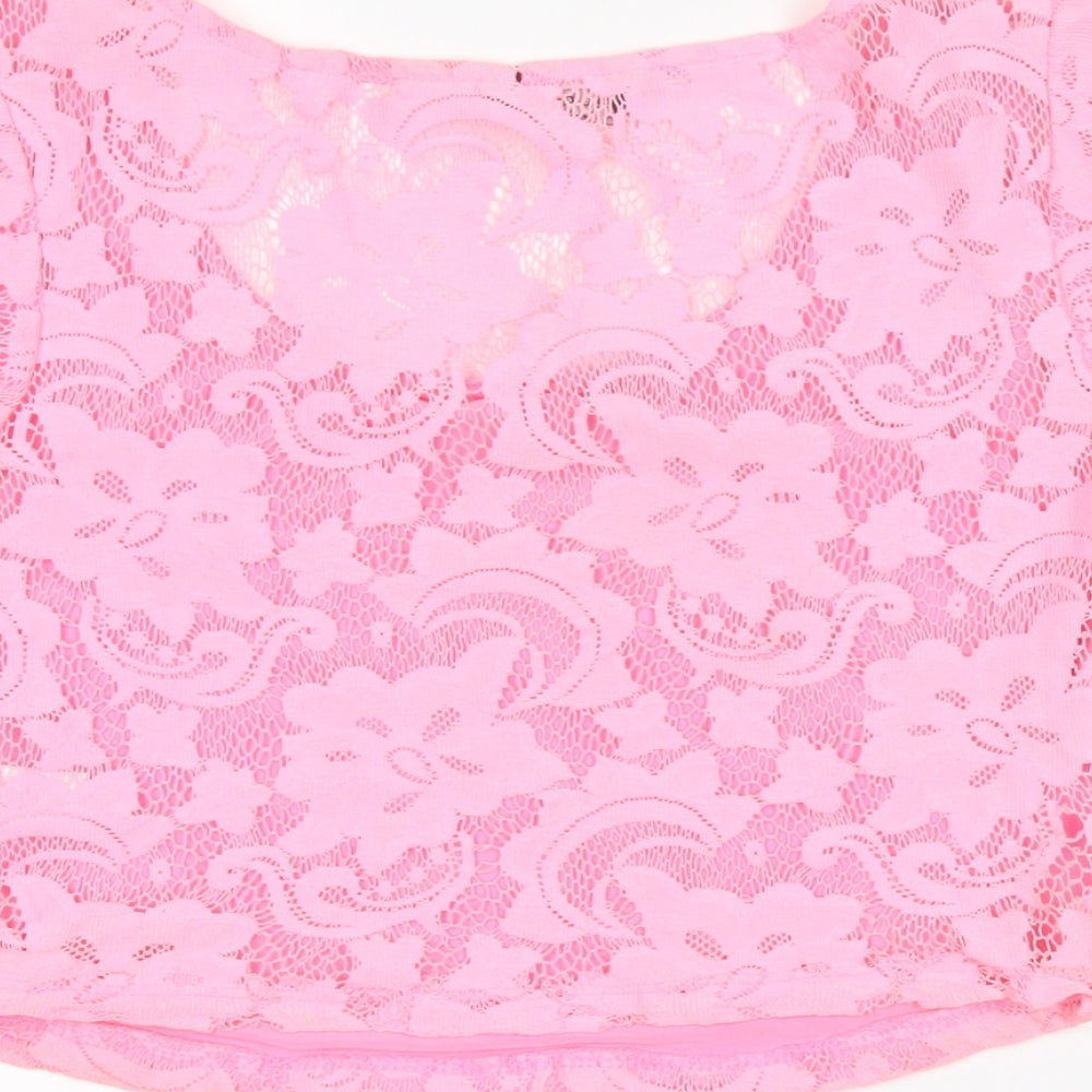 Womens UK Size 6 Select Pink Cropped Tank
