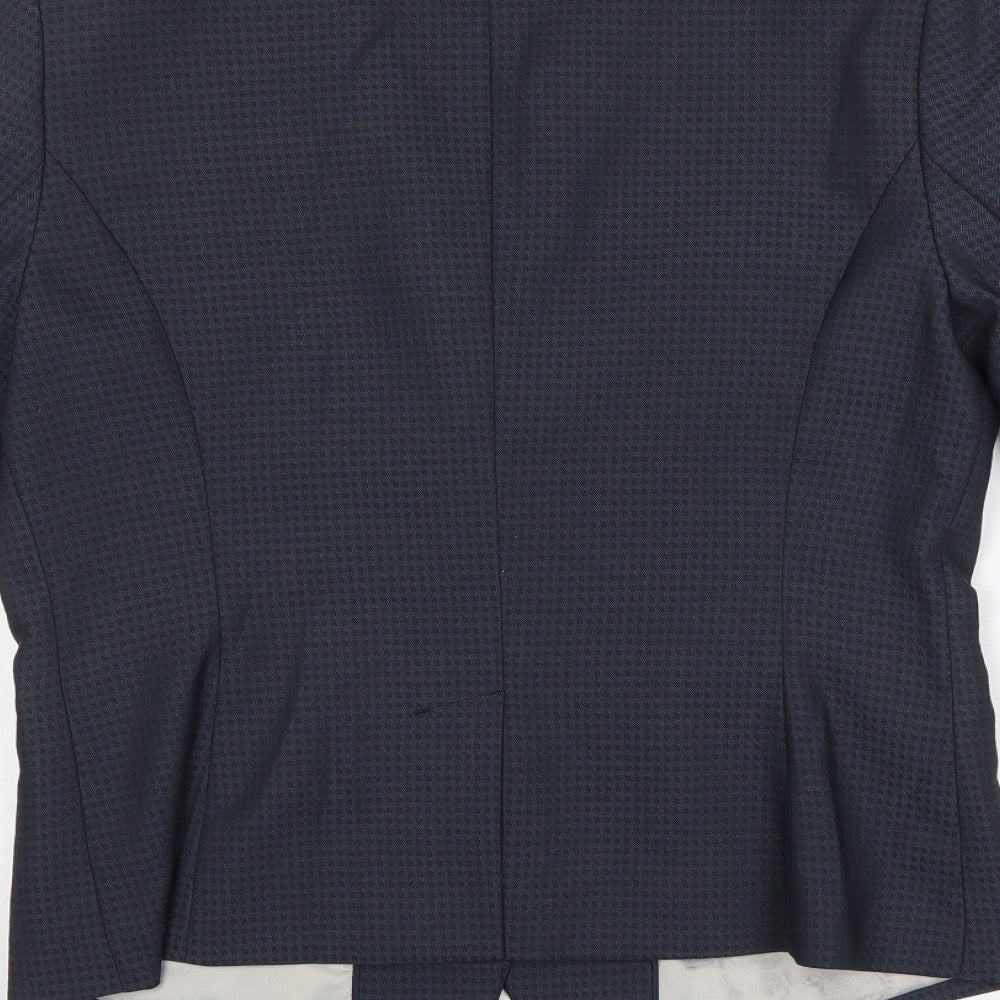 NEXT Womens Grey Check Jacket Suit Jacket Size 12