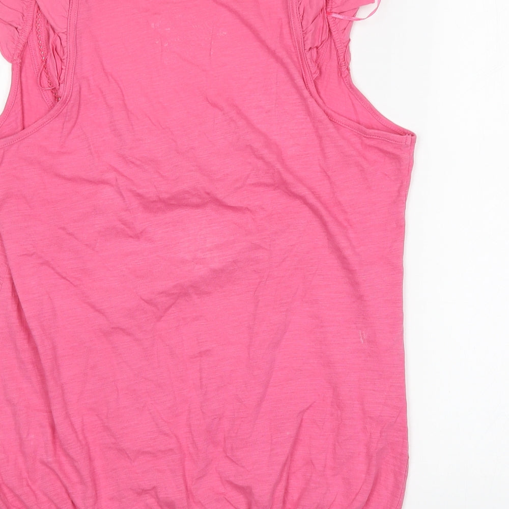 Womens UK Size 12 Red Herring Pink Basic Blouse