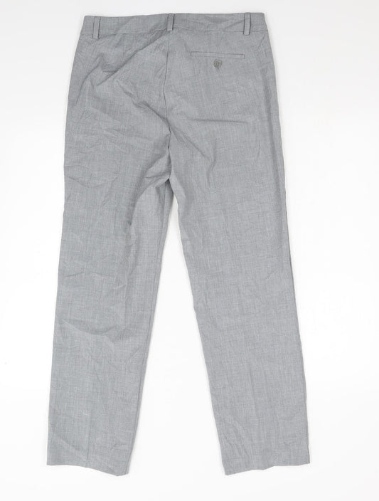 Womens UK Size 10 M&S Regular Fit Grey Trousers