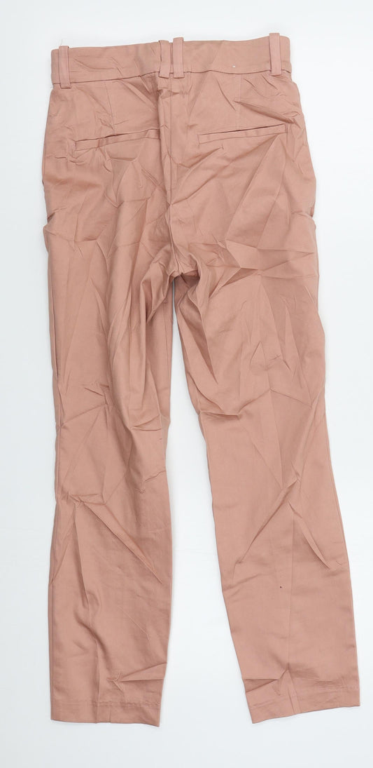 Womens UK Size 4 H&M Regular Fit Pink Trousers