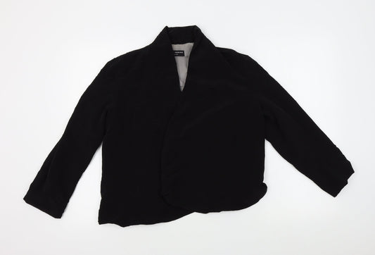 Womens UK Size 10 Dorothy Perkins Black Wrap Jumper