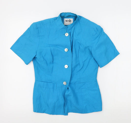 Womens UK Size 10 Wallis Petites Blue Blazer