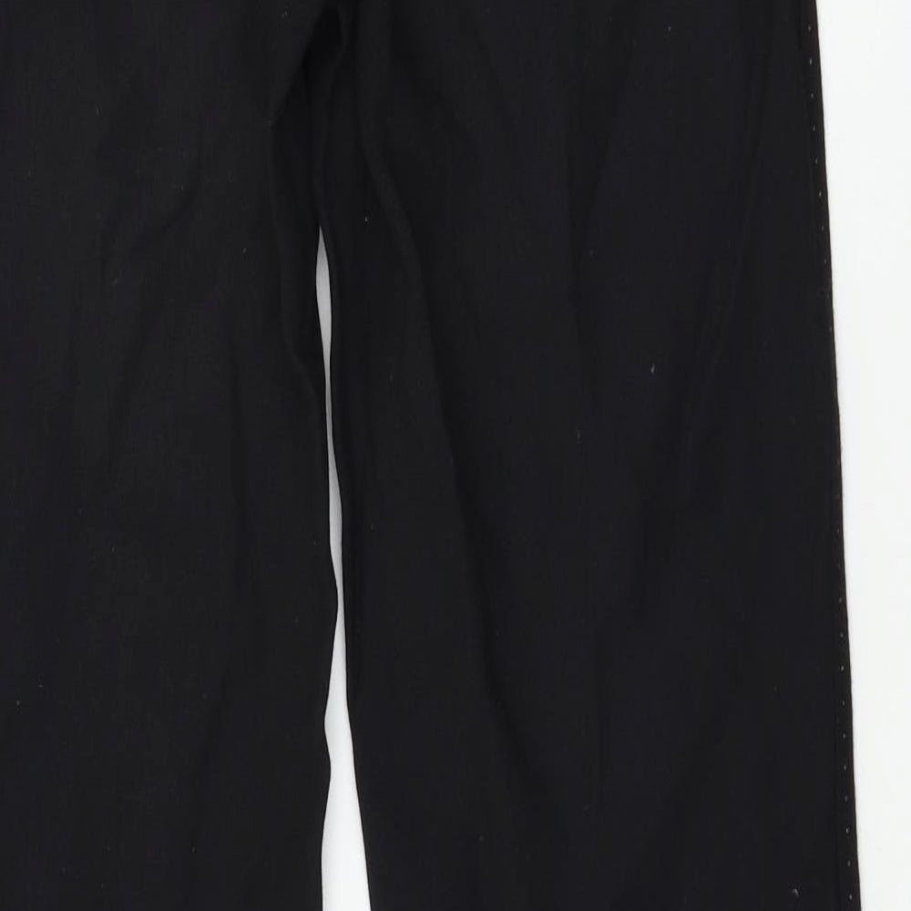 Womens UK Size 8 M&S Regular Fit Black Trousers