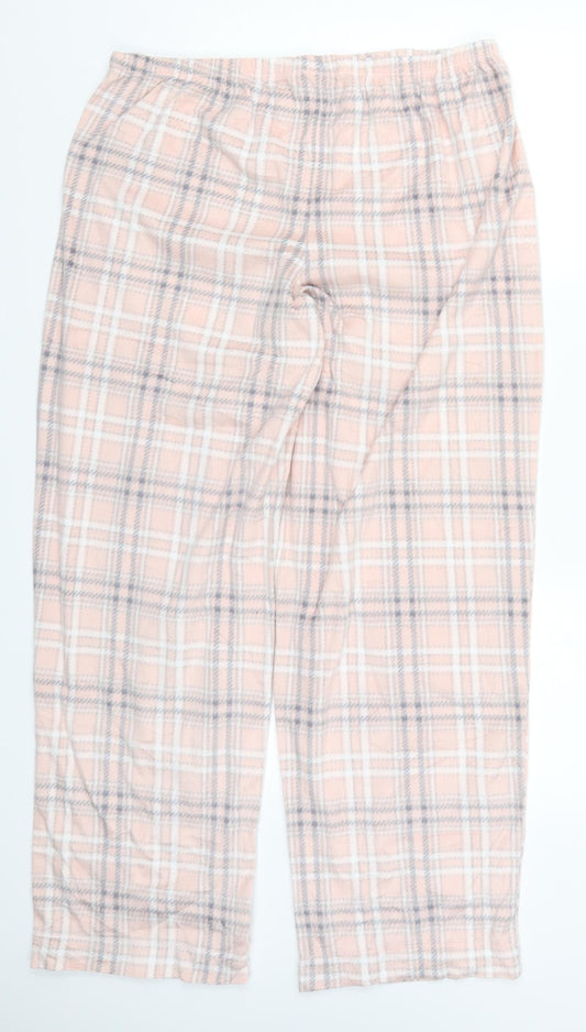 Womens UK Size L Marks and Spencer Regular Fit Pink Trousers