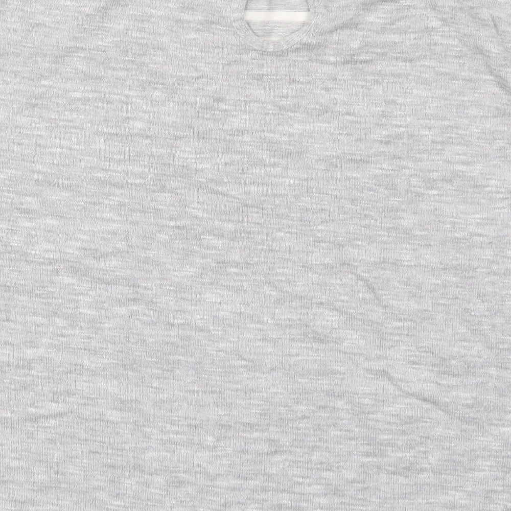 TU Womens Grey Striped Knit Pullover Jumper Size 14