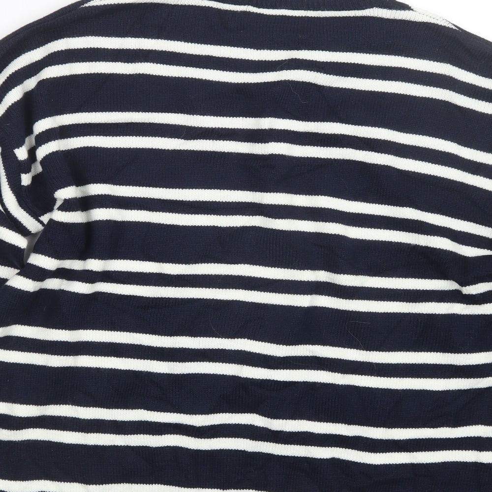 Womens UK Size M Papaya Blue Pullover Jumper