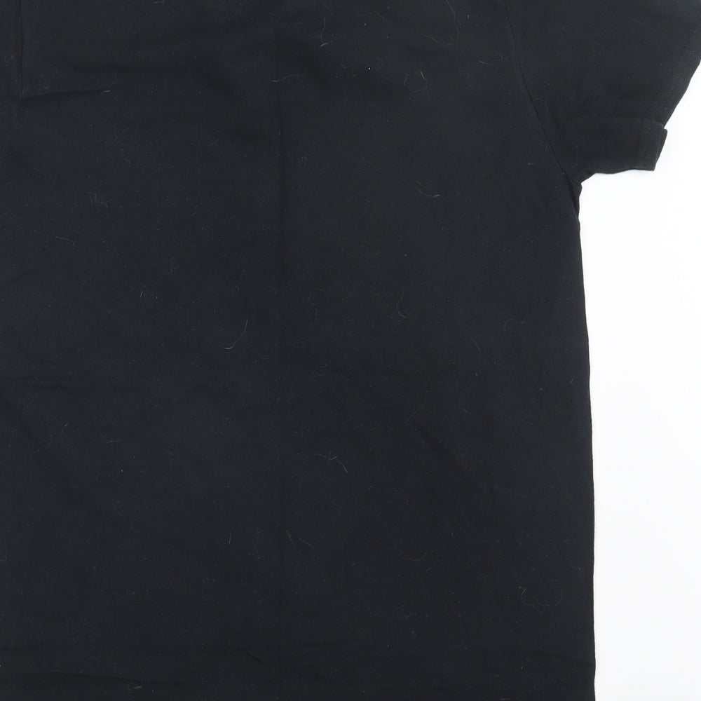 Mens UK Size S Gildan Black T-Shirt