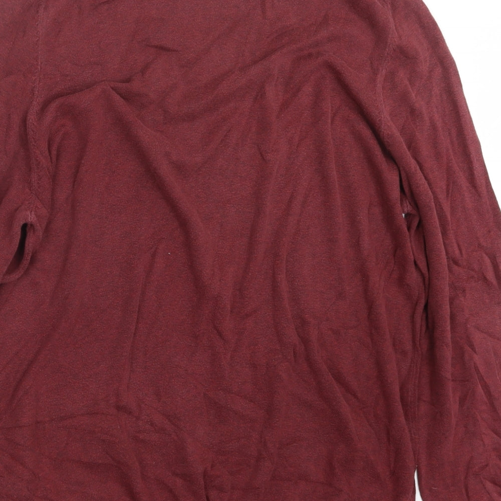 TU Mens Red Knit Pullover Jumper Size XL