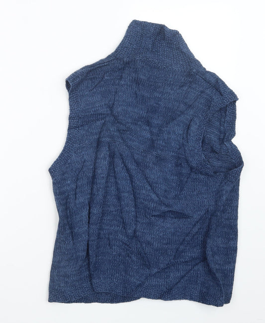 The Traders Womens Blue Knit Cardigan Jumper Size M