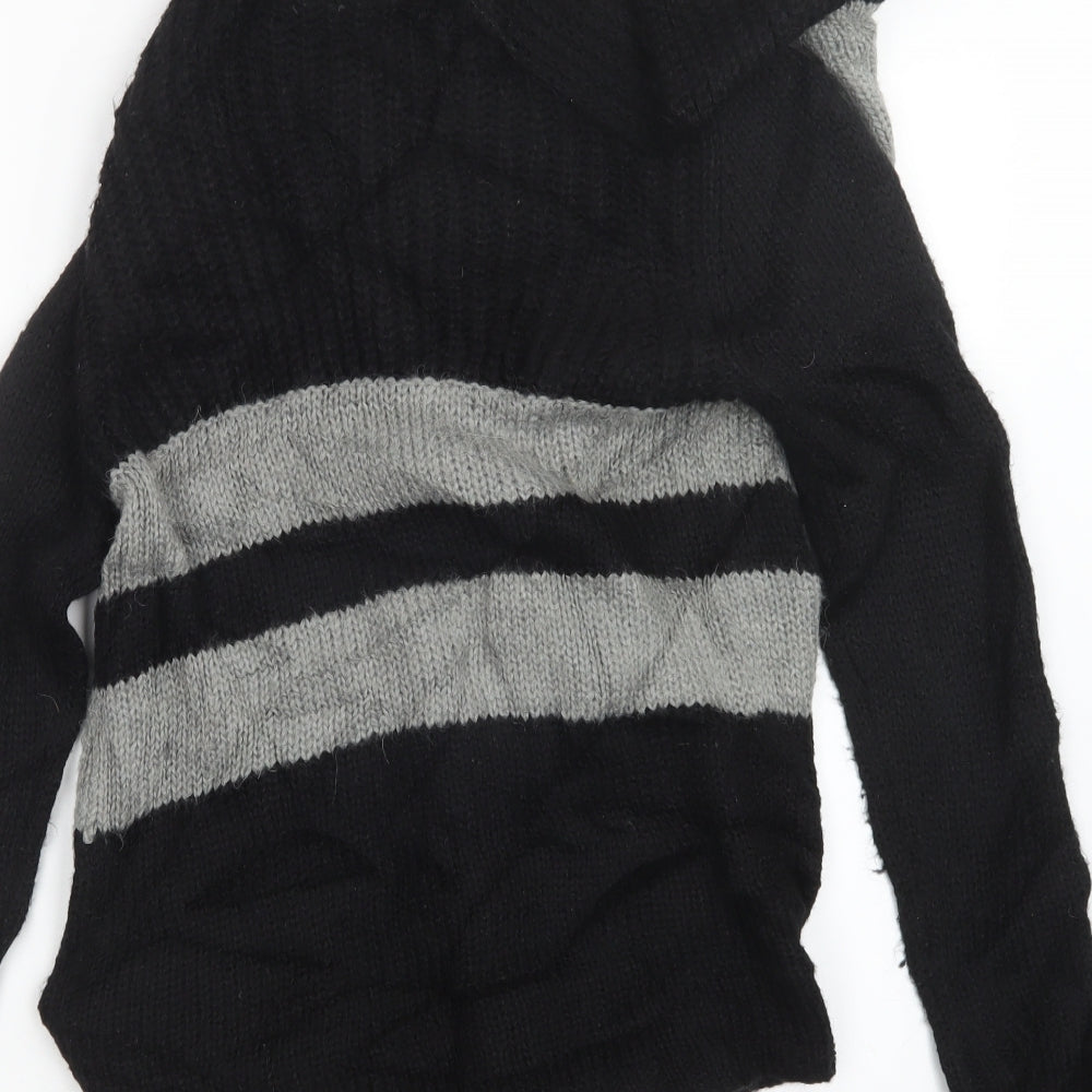 Womens UK Size 10 Warehouse Black Cardigan Jumper