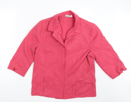 Additional front view of Oscar B women’s pink jacket blazer, size UK 12