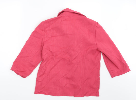 Oscar B Womens Pink Jacket Blazer Size 12