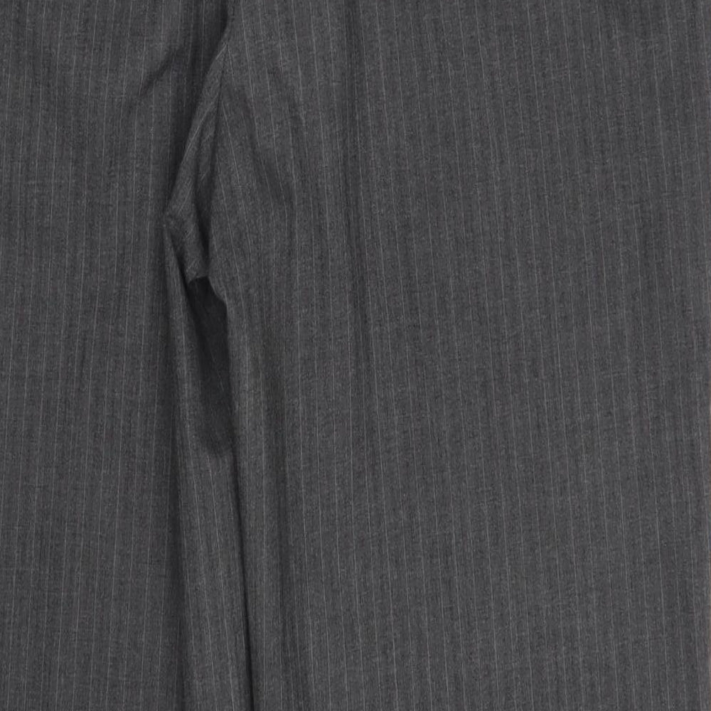 Debenhams Mens Grey Striped Trousers Size 34 in L30 in