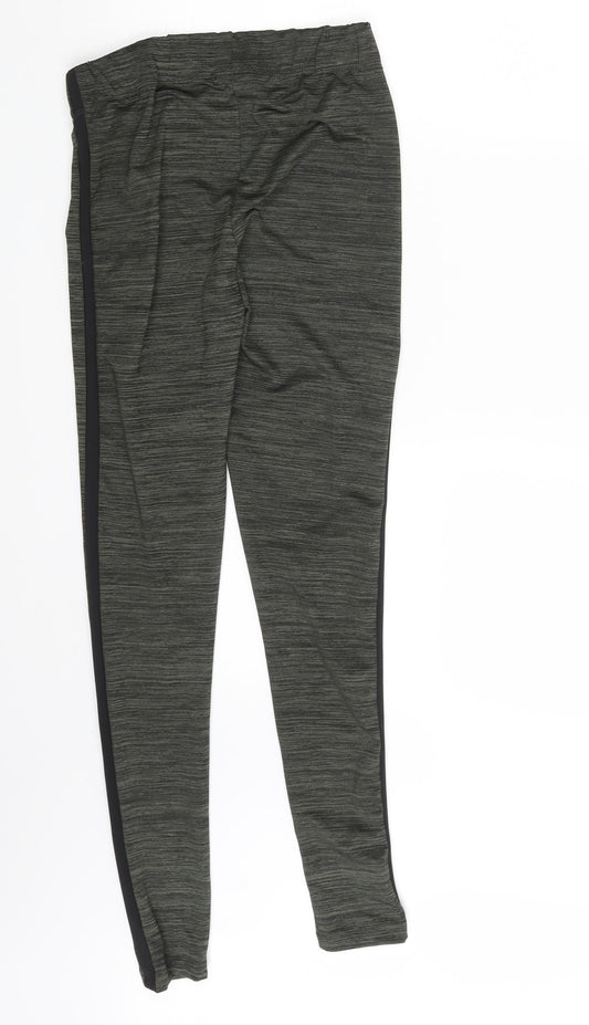 Fashoen Womens Green Striped Jegging Leggings Size 8 L28 in