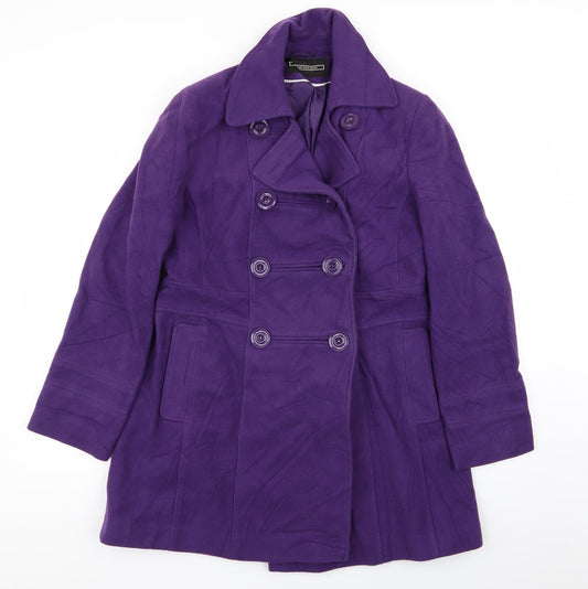 Womens UK Size 10 BHS Purple Overcoat