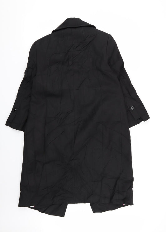 Womens UK Size 8 Signature Black Overcoat