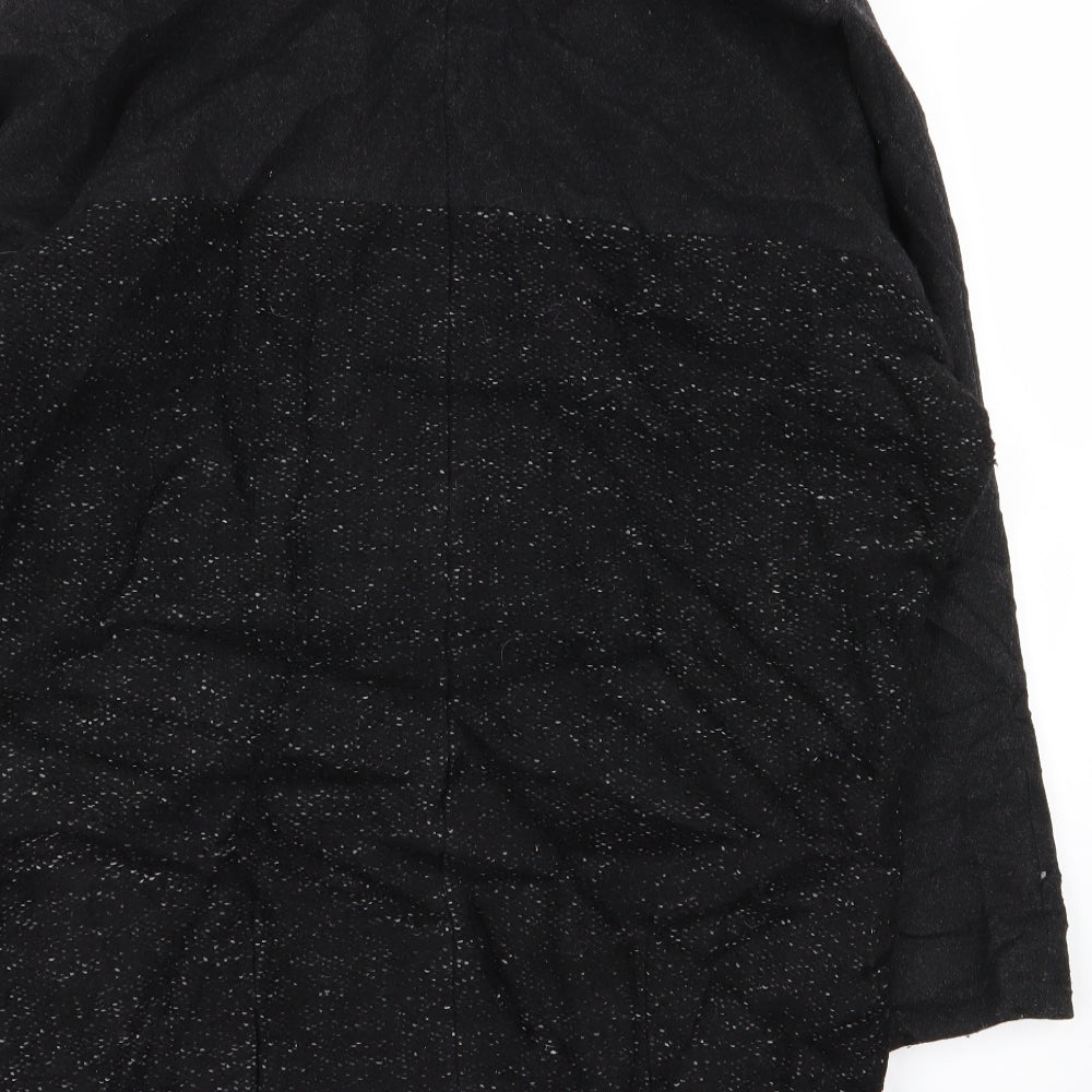 Womens UK Size 8 Topshop Black Overcoat