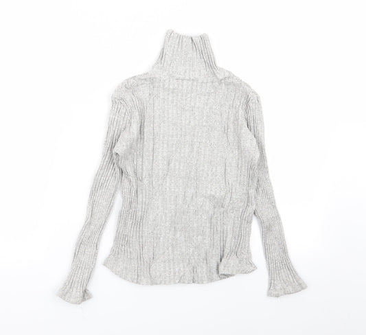 Zara Girls Grey Basic T-Shirt Size 9-10 Years
