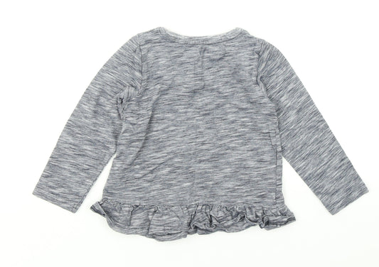 Nutmeg Girls Blue Basic T-Shirt Size 3-4 Years