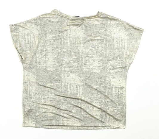 Womens UK Size 10 Dorothy Perkins Gold Basic T-Shirt