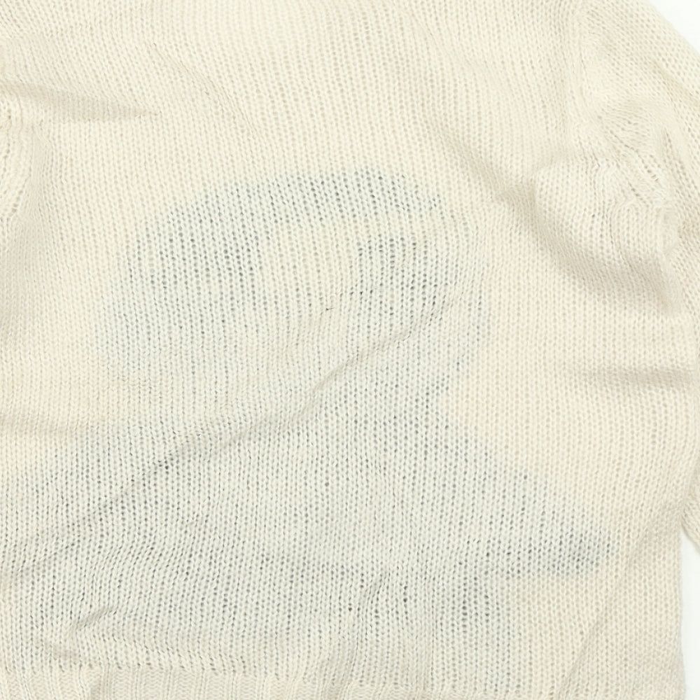 TU Womens Ivory Knit Pullover Jumper Size 12