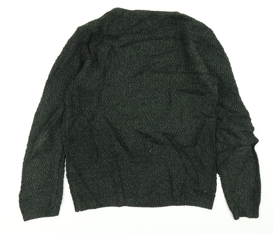 River Island Mens Green Knit Pullover Jumper Size S