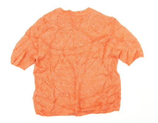 Womens UK Size M H&M Orange Pullover Jumper