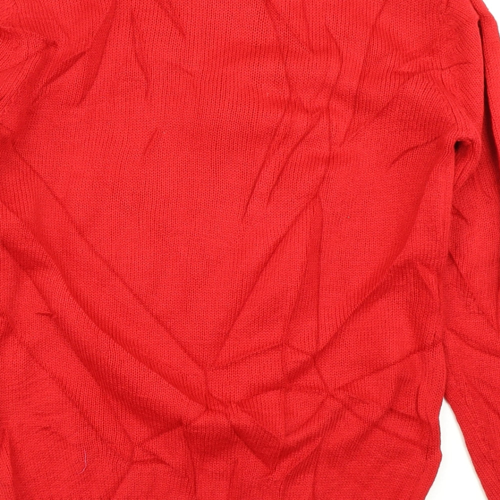 Cedar Wood State Mens Red Knit Pullover Jumper Size XS - Christmas jumper