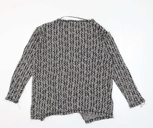 Womens UK Size 12 Topshop Grey Cardigan Jumper