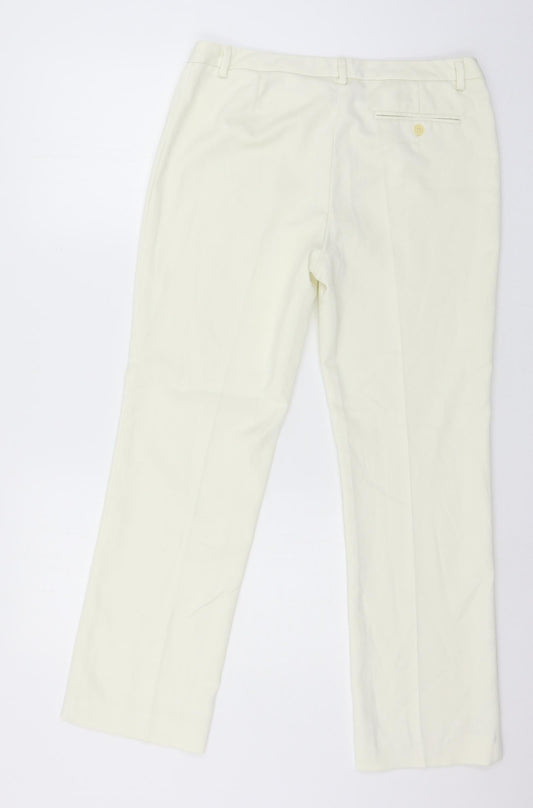 Womens UK Size 32 in Sisley Regular Fit Ivory Trousers