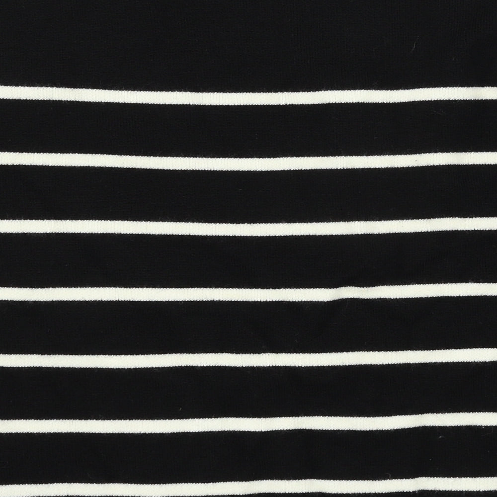 George Womens Black Striped Knit Pullover Jumper Size 12