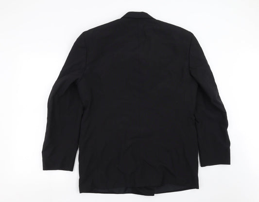 The Fine Tailoring Collection Mens Black Jacket Suit Jacket Size 40