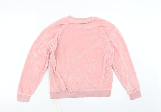 Marks and Spencer Girls Pink Pullover Sweatshirt Size 12-13 Years - weekend forever