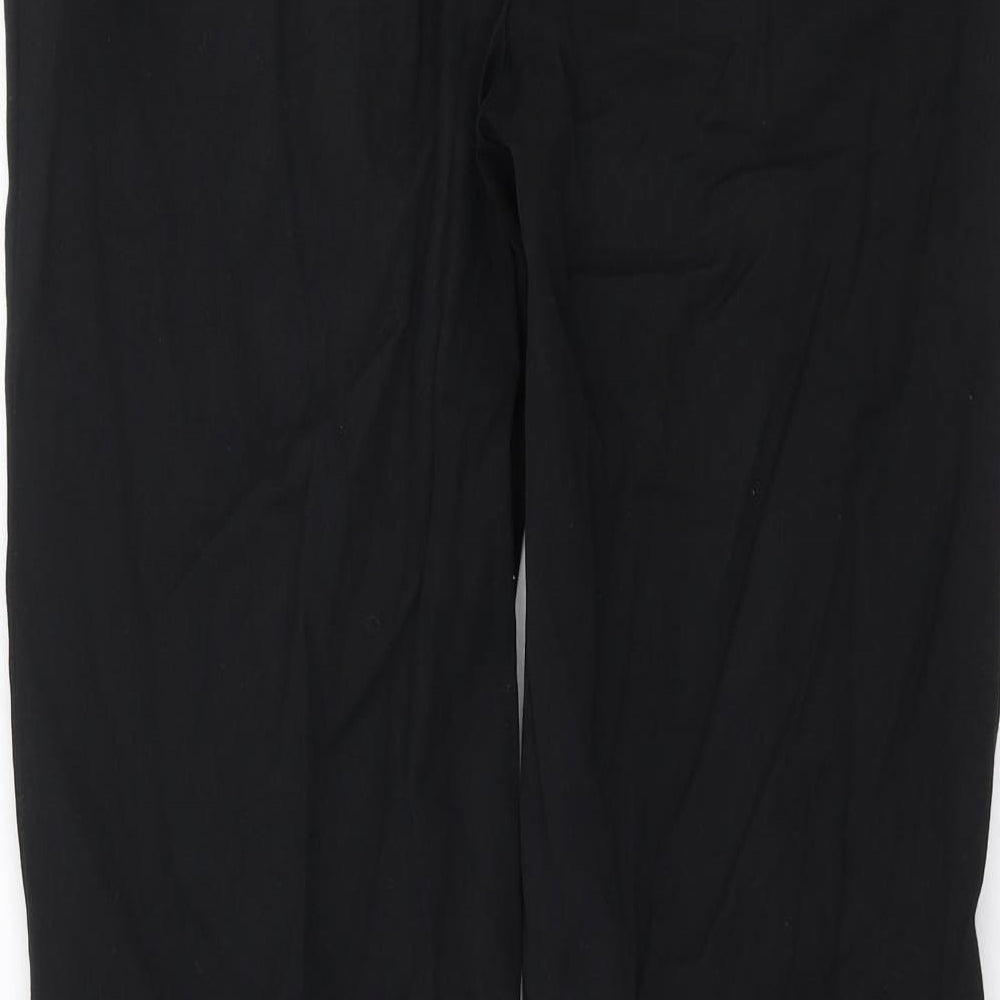 TU Womens Black Rayon Trousers Size 10 L30 in