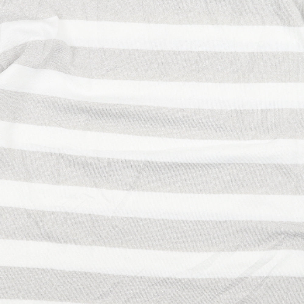 TU Womens Grey Striped Knit Pullover Jumper Size 14