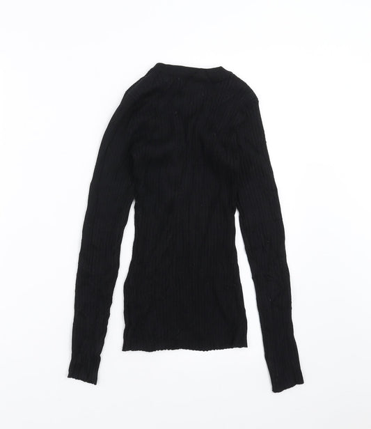 LU NYC Womens Black Pullover Jumper Size S - stretch fabric