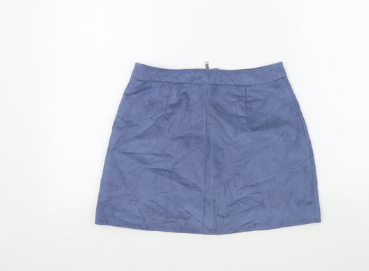H&M Womens Blue   A-Line Skirt