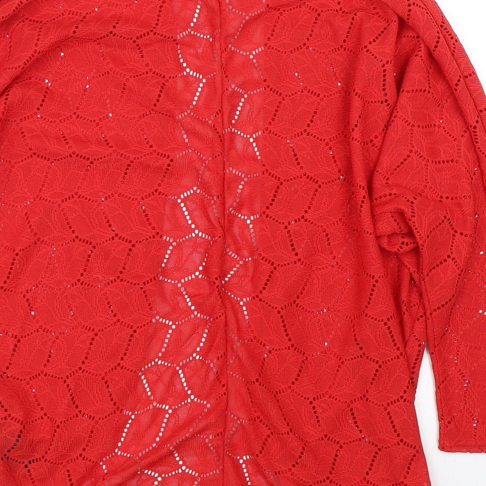 Womens UK Size XS H&M Red Cardigan Jumper