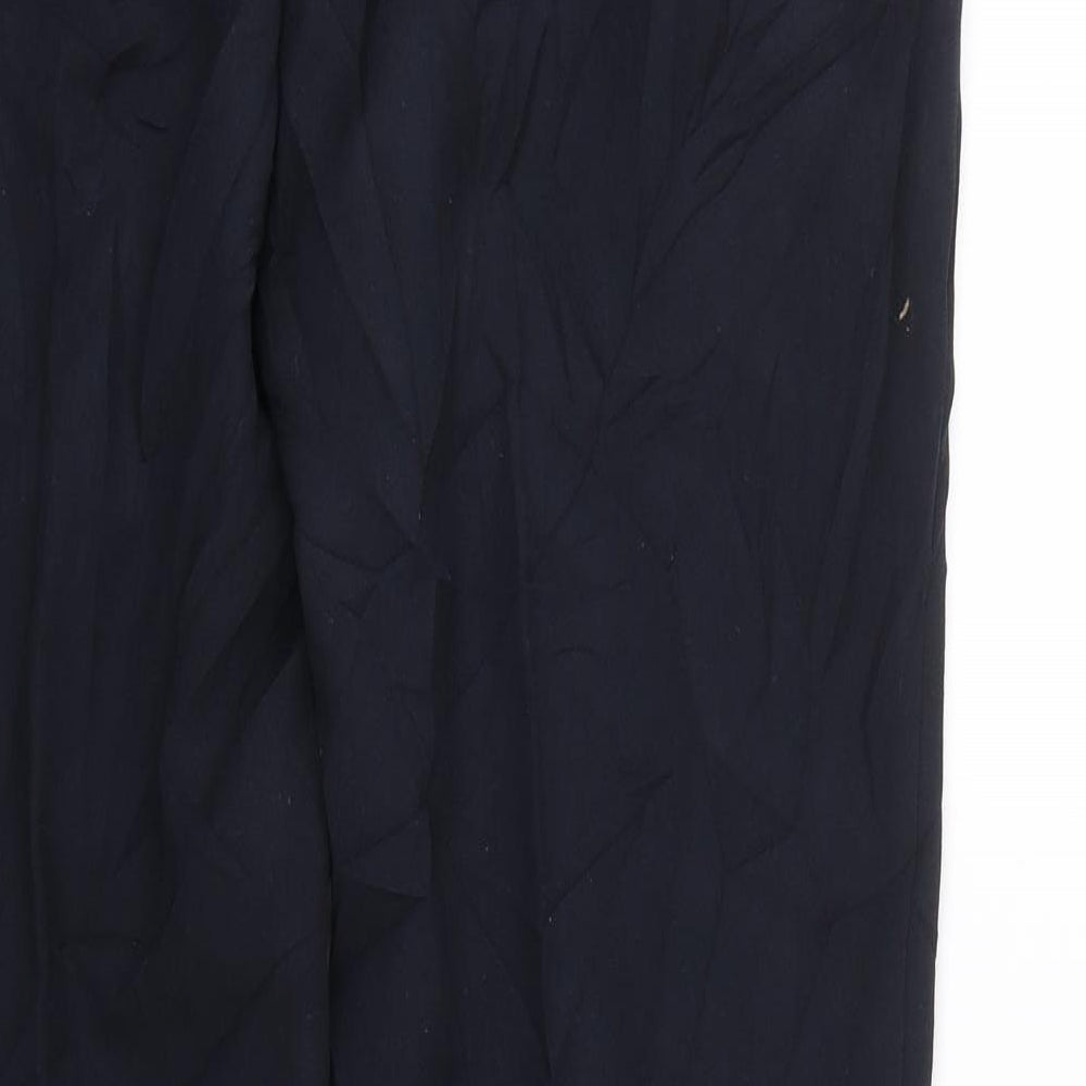 Womens UK Size 12 M&S Regular Fit Black Trousers