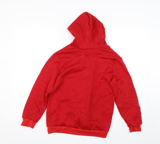 Preworn Boys Red Pullover Hoodie Size 9-10 Years