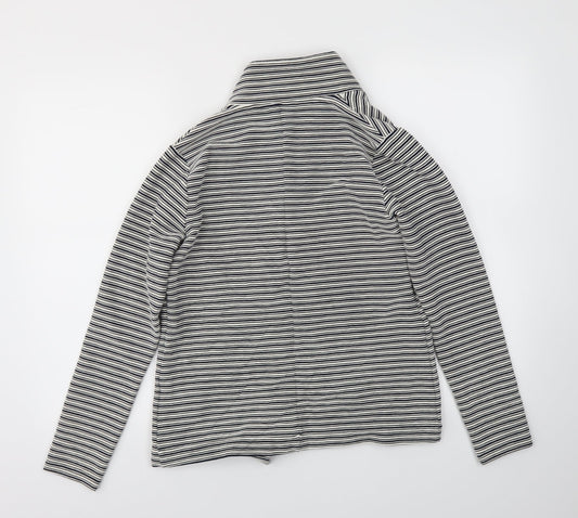 M&S Womens Blue Striped Jacket Blazer Size 10