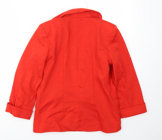 LONDON Womens Red Jacket Blazer Size 8
