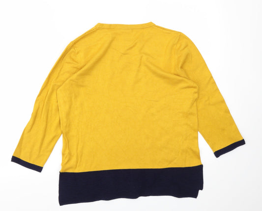Stack shop Womens Yellow Pullover Jumper Size M