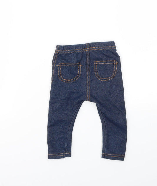M Girls Blue Capri Jeans Size 3-6 Months