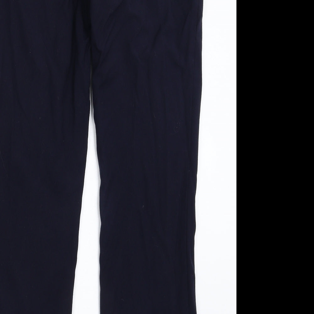 Womens UK Size 10 Marks and Spencer Regular Fit Dress Pants Blue Trousers
