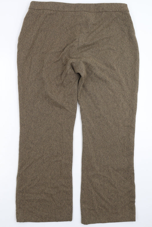 Sara Womens Grey Herringbone Trousers Size 20 L30 in